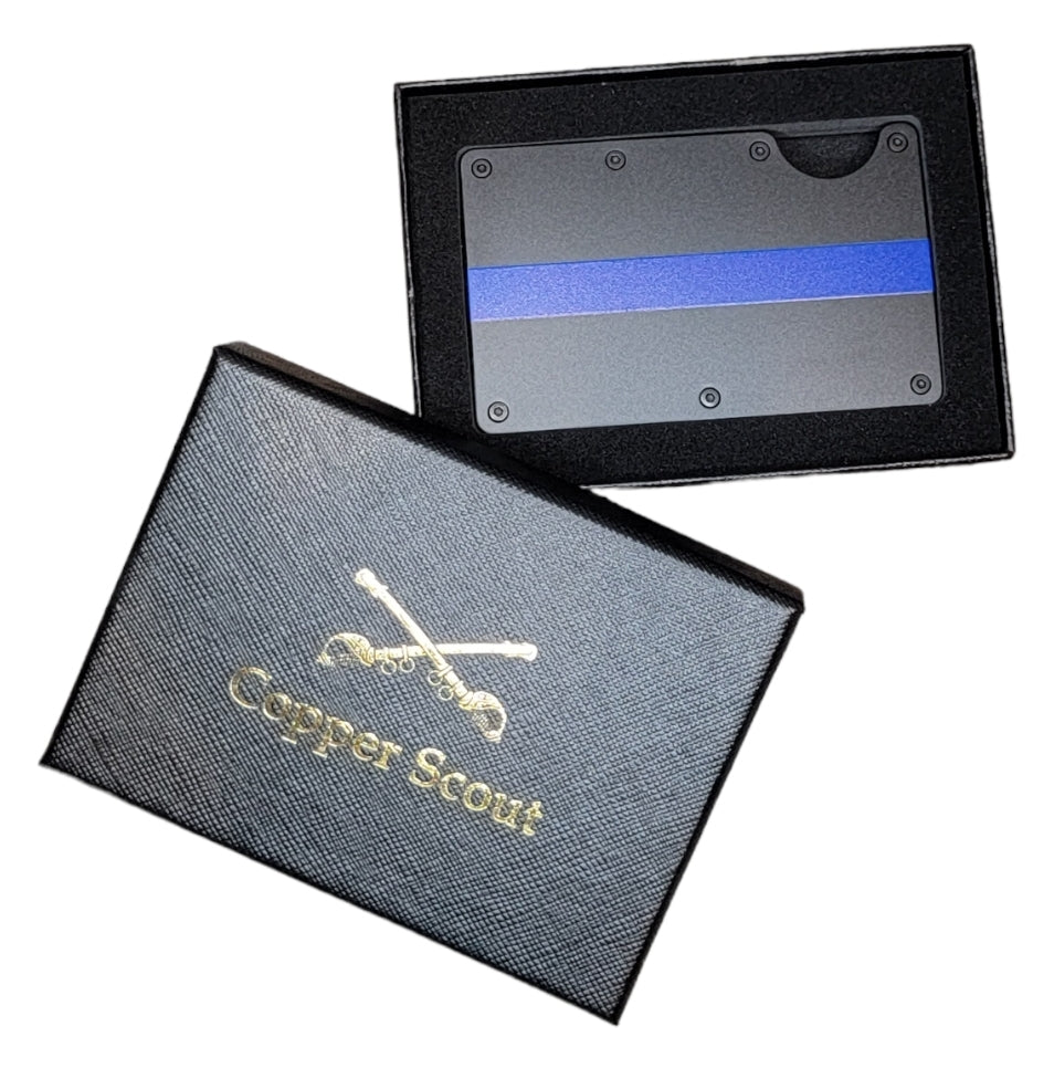 Custom Police Thin Blue Line Slim Wallet