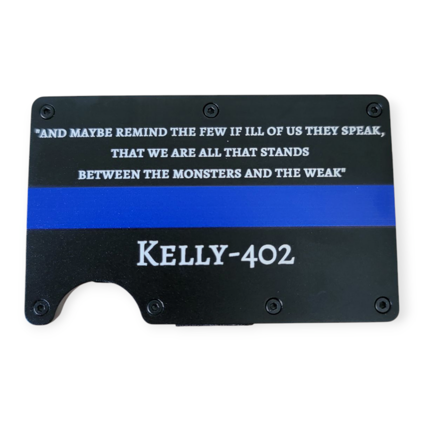 Custom Police Thin Blue Line Slim Wallet