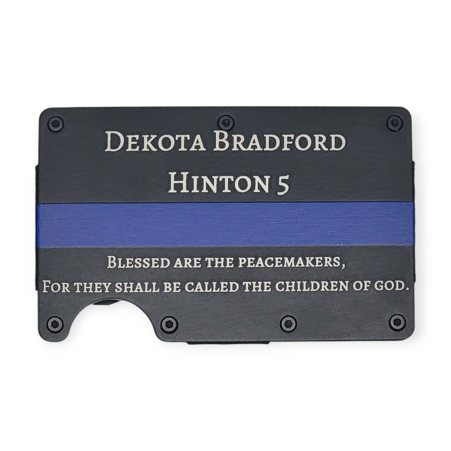 Custom Police Thin Blue Line Slim Wallet