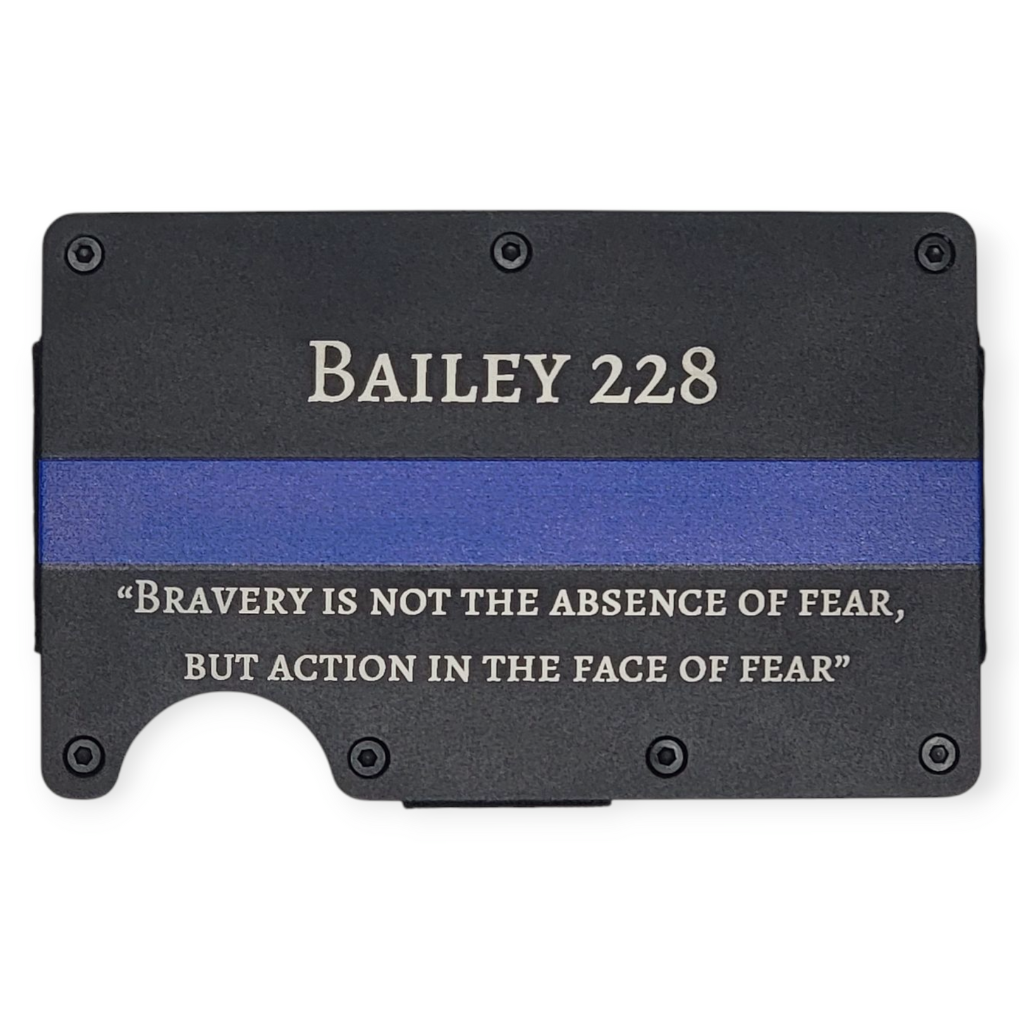 Custom Police Thin Blue Line Slim Wallet