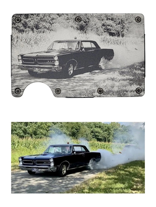 Custom Laser Engraved PHOTO Slim Wallet with money band