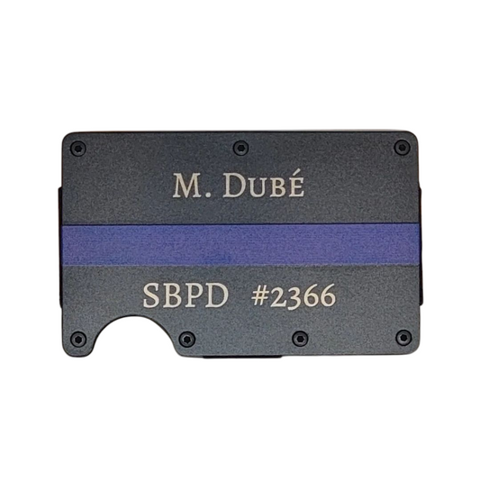 Custom Police Thin Blue Line Slim Wallet